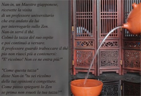 la tazza ricolma- storia zen